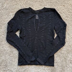 Free People Intimately Get Ready Seamless Long Sleeve in Black XS
